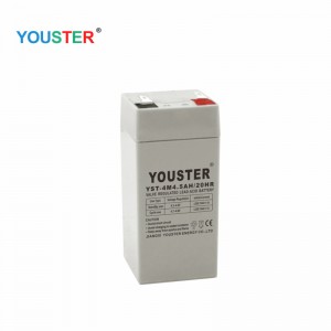 4V 4.5AH ladattava tiivistetty lyijyhappoakku LED-kevyille ja pienille painoille